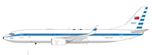 Pre - Order JC Wings XX1003 1:100 Taiwan Air Force Boeing 737 - 800 Reg: 3701