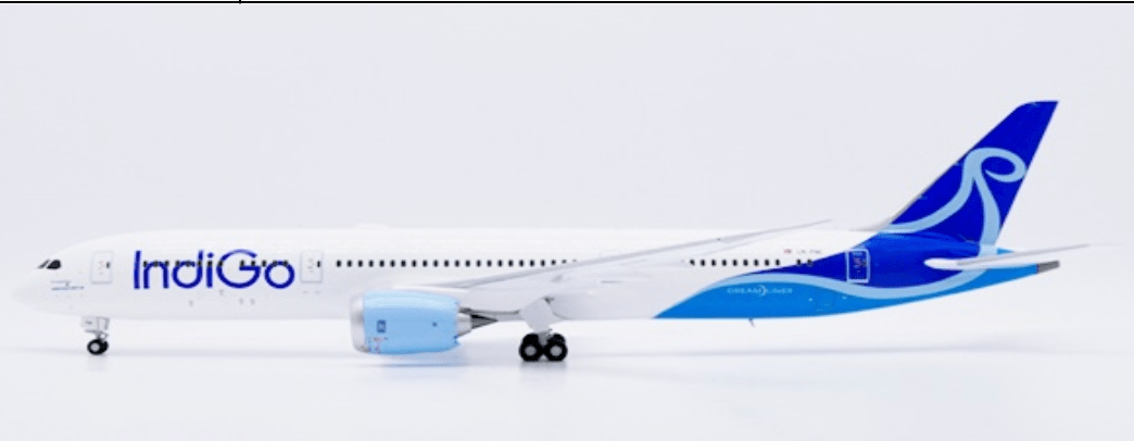 Pre - Order JC Wings XX20815A 1:200 Indigo (Norse Atlantic Airways) Boeing 787 - 9 Dreamliner Reg: LN - FNC "Flaps Down"