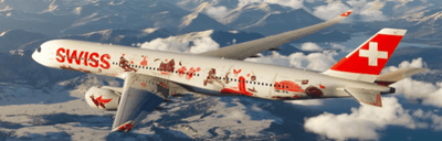 Pre - Order JC Wings XX40284A 1:400 Swiss Airbus A350 - 900XWB "Wanderlust" Reg: HB - IFA "Flaps Down"