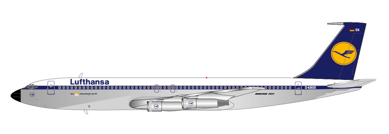 JC Wings XX40476 1:400 Lufthansa Boeing 707-300 
