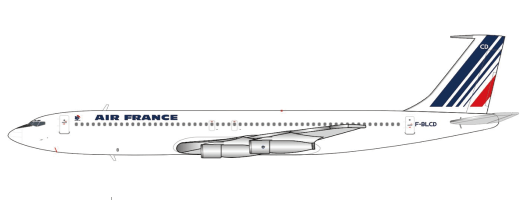 Pre - Order JC Wings XX40479 1:400 Air France Boeing 707 - 300 Reg: F - BLCD