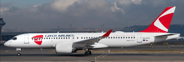 Pre - Order JC Wings XX40669 1:400 CSA Czech Airlines Airbus A220 - 300 Reg: OK - EYA