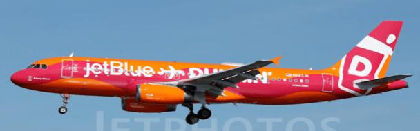 Pre - Order JC Wings XX40721 1:400 Jetblue Airbus A320 "Dunkin" Reg: N643JB