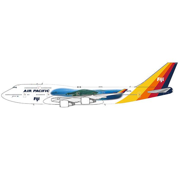 Pre-Order JC Wings XX40772 1:400 Air Pacific Boeing 747-400 "Island of Viti Levu" Reg: DQ-FJL
