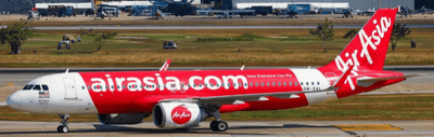 Pre - Order JC Wings XX40804 1:400 Air Asia Airbus A320NEO Reg: 9M - RAL