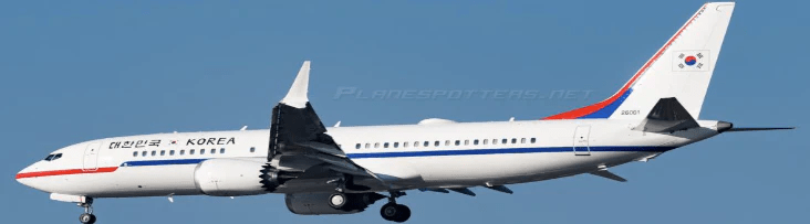 Pre - Order JC Wings XX40869 1:400 Government of South Korea Boeing 737 MAX 8 BBJ Reg: 26 - 001