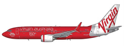 Pre-Order JC Wings XX40899 1:400 Virgin Australia Boeing 737 MAX 8 "150th Boeing 737" Reg: VH-8VI