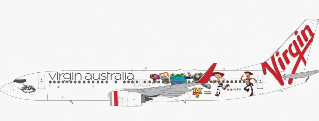 Pre - Order JC Wings XX40900 1:400 Virgin Australia Boeing 737 - 800 "TS 5" Reg: VH - YFY