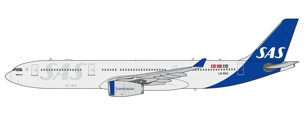 Pre-Order JC Wings XX40907 1:400 SAS Scandinavian Airlines Airbus A330-300 "NC" Reg: LN-RKT