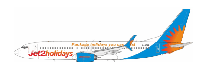 Pre - Order JFox JF - 737 - 8 - 054 1:200 737 - 8MG Jet2 Holiday – G - JZBR