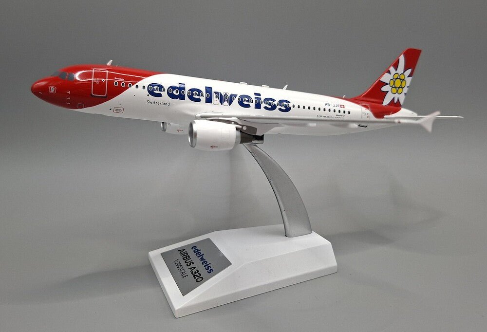 Pre - Order JFox JF - A320 - 063 1:200 A320 - 214 Edelweiss HB - JJK