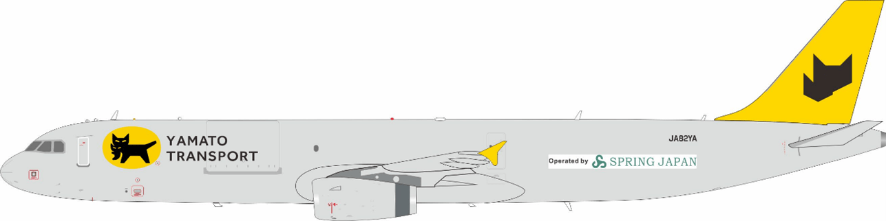 Pre - Order JFox JF - A321 - 047L 1:200 A321 - 231(P2F) Yamato Transport (Spring Japan) JA82YA