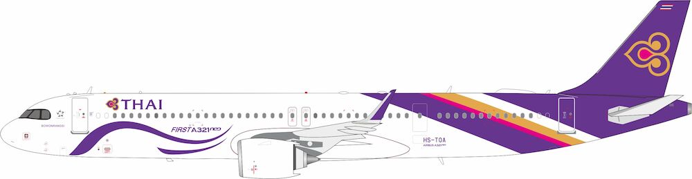 Pre - Order JFox JF - A321 - 062 1:200 A321 - 251NX Thai Airways International HS - TOA