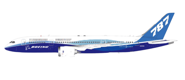 Pre - Order KJ Models KJ - B788 - 106 1:200 N787BX Boeing Boeing 787 - 8 Dreamliner