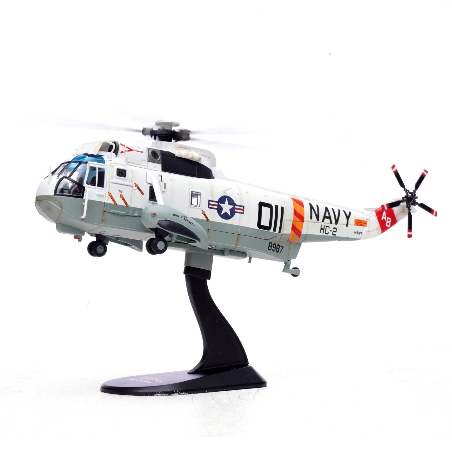 Pre - Order Legion Models LEG - 14055LA 1:72 SH - 3G Sea King – 148987/AB 011, Helicopter Combat Support Squadron 2 (HC - 2) "Fleet Angels," USS John F Kennedy (CVA - 67), U.S. Navy, 1970s