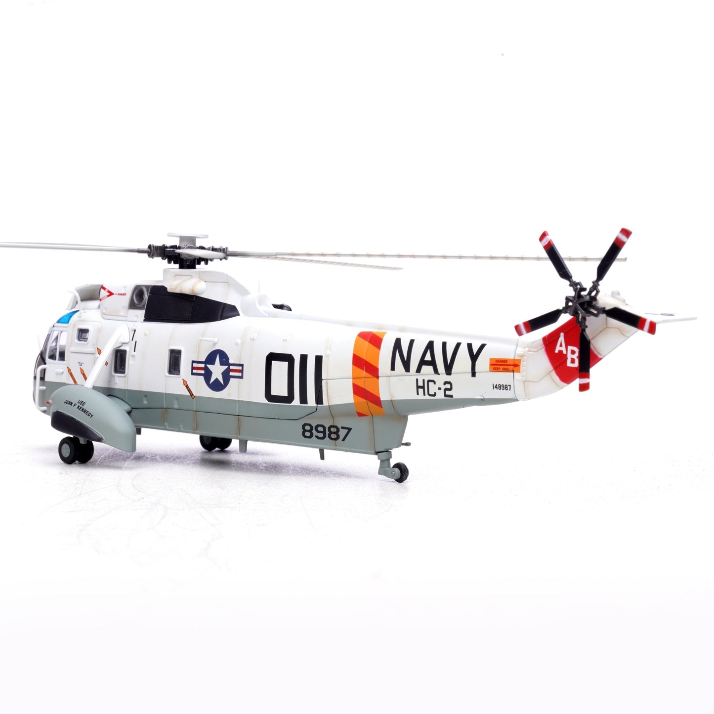 Pre - Order Legion Models LEG - 14055LA 1:72 SH - 3G Sea King – 148987/AB 011, Helicopter Combat Support Squadron 2 (HC - 2) "Fleet Angels," USS John F Kennedy (CVA - 67), U.S. Navy, 1970s