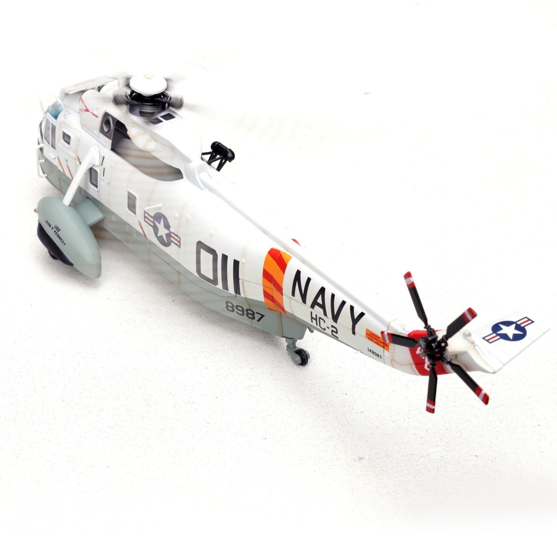 Pre - Order Legion Models LEG - 14055LA 1:72 SH - 3G Sea King – 148987/AB 011, Helicopter Combat Support Squadron 2 (HC - 2) "Fleet Angels," USS John F Kennedy (CVA - 67), U.S. Navy, 1970s