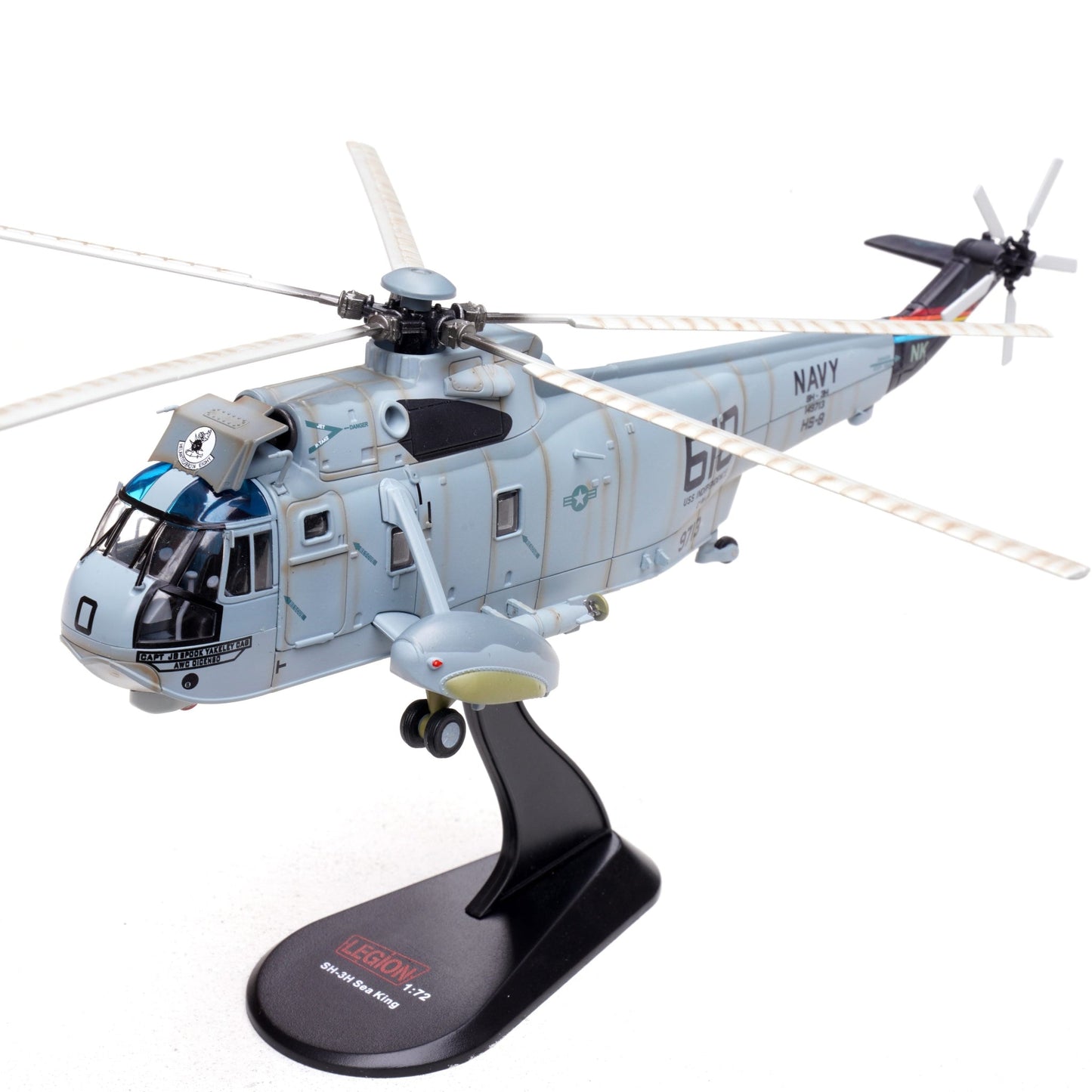 Pre - Order Legion Models LEG - 14055LF 1:72 SH - 3H Sea King with Magnetic Anomaly Detector – 149713/NK 610, Helicopter Anti - Submarine Squadron 8 (HS - 8) "Eightballers," Carrier Air Wing 14, USS Independence (CV - 62), U.S. Navy, Early 1990s