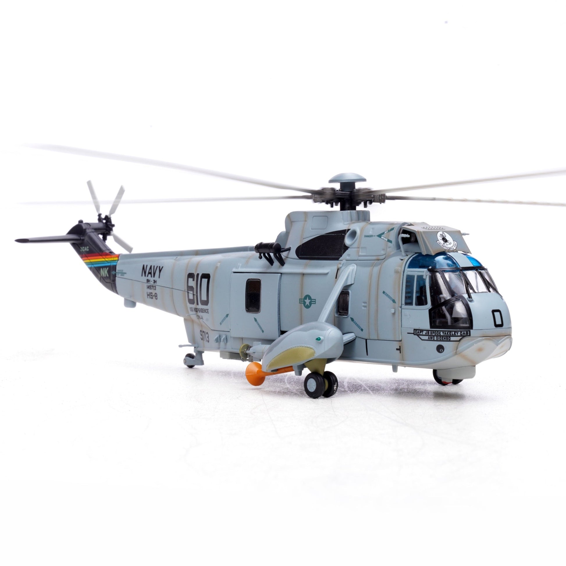 Pre - Order Legion Models LEG - 14055LF 1:72 SH - 3H Sea King with Magnetic Anomaly Detector – 149713/NK 610, Helicopter Anti - Submarine Squadron 8 (HS - 8) "Eightballers," Carrier Air Wing 14, USS Independence (CV - 62), U.S. Navy, Early 1990s