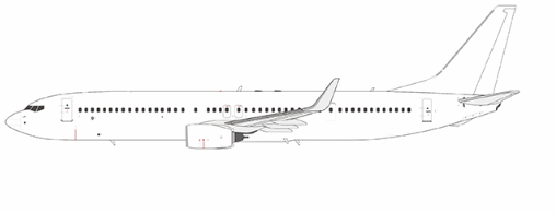 Pre - Order NG Models 09000 1:200 Blank Model 737 - 900/w N/A