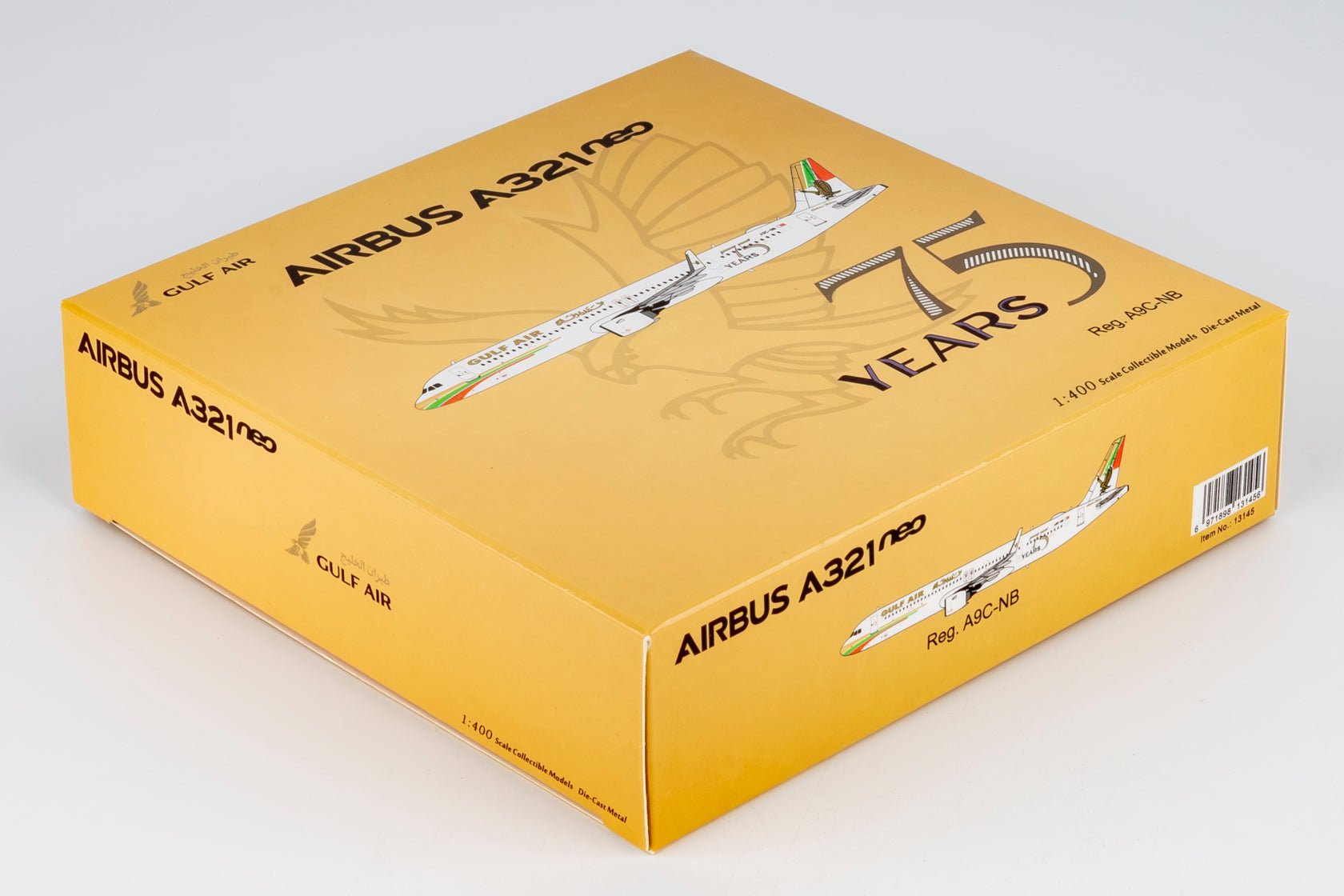 Pre-Order NG Models 13145 1:400 Gulf Air A321neo A9C-NB 75th Anniversary livery