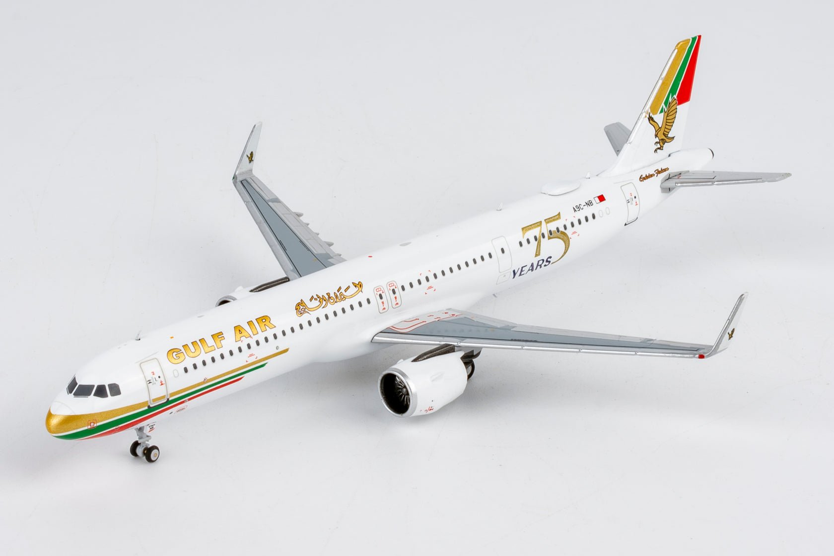 Pre-Order NG Models 13145 1:400 Gulf Air A321neo A9C-NB 75th Anniversary livery