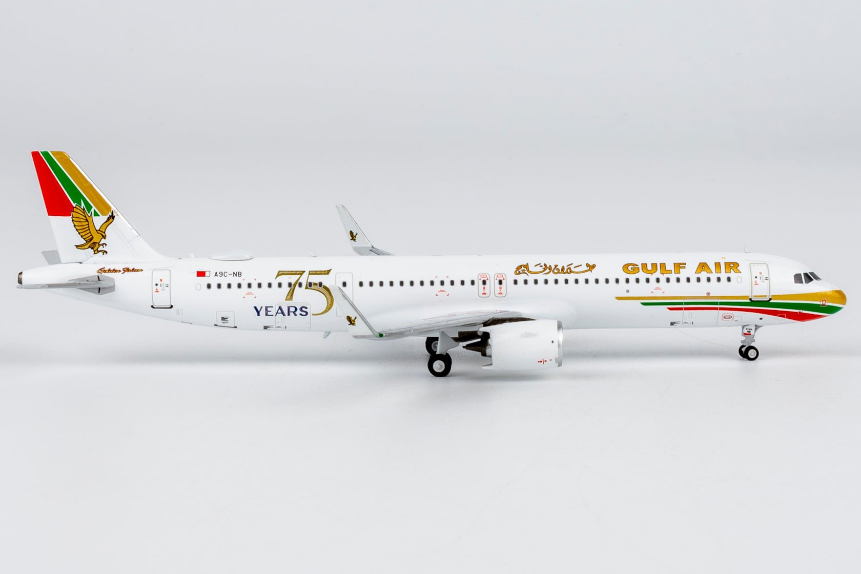 Pre-Order NG Models 13145 1:400 Gulf Air A321neo A9C-NB 75th Anniversary livery