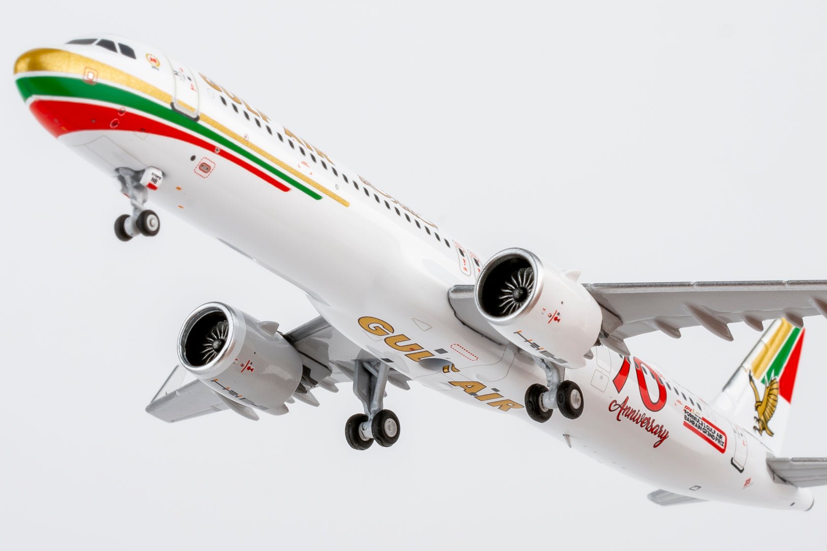 Pre-Order NG Models 13146 1:400 Gulf Air A321neo A9C-NB 70th Anniversary livery