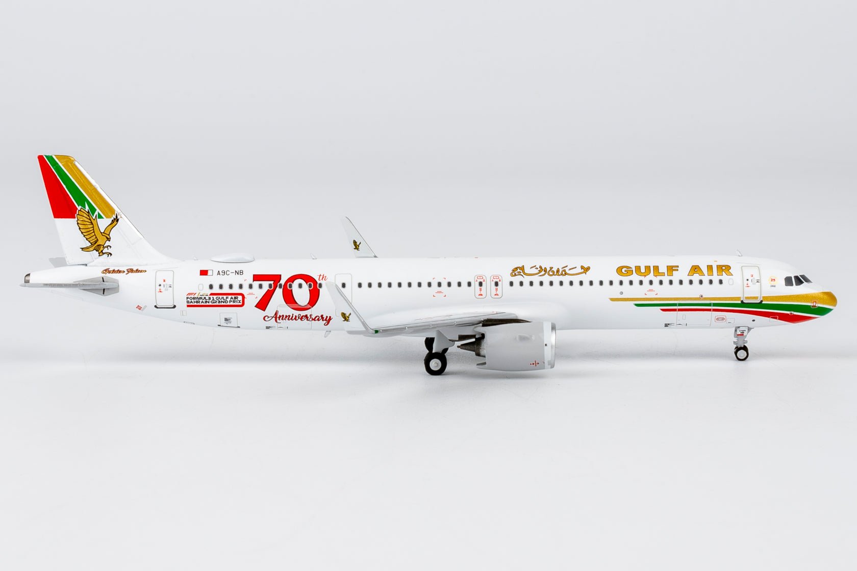 Pre-Order NG Models 13146 1:400 Gulf Air A321neo A9C-NB 70th Anniversary livery