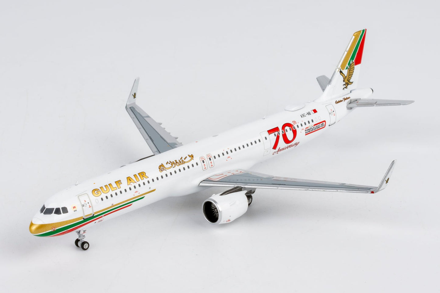 Pre-Order NG Models 13146 1:400 Gulf Air A321neo A9C-NB 70th Anniversary livery