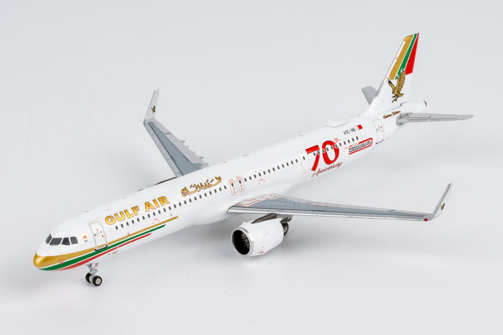 Pre-Order NG Models 13146 1:400 Gulf Air A321neo A9C-NB 70th Anniversary livery
