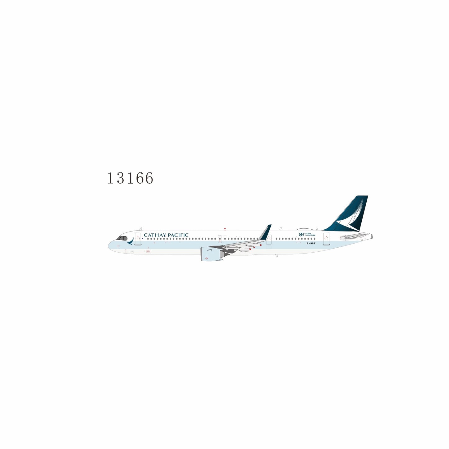 Pre-Order NG Models 13166 1:400 Cathay Pacific Airways A321neo B-HPE "80 Years Together" sticker