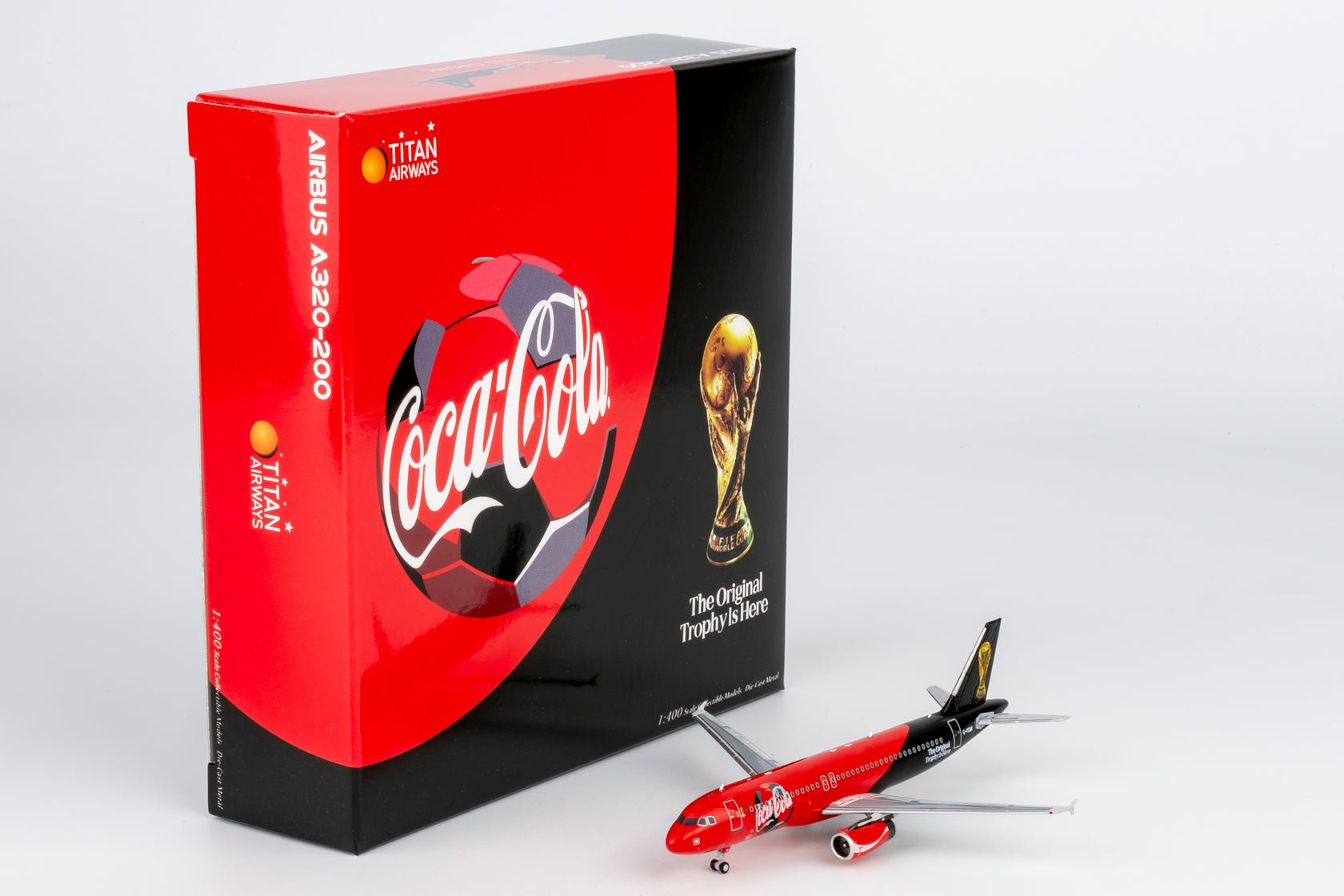 Pre-Order NG Models 15070 1:400 Titan Airways A320-200 G-POWK Coca-Cola FIFA World Cup