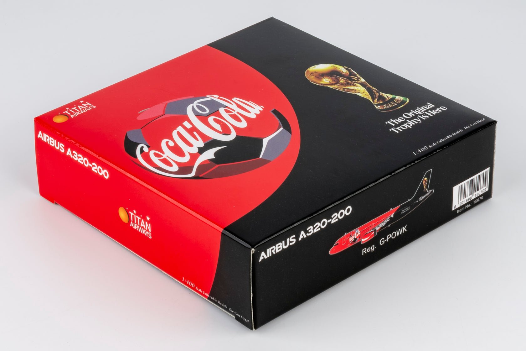 Pre-Order NG Models 15070 1:400 Titan Airways A320-200 G-POWK Coca-Cola FIFA World Cup