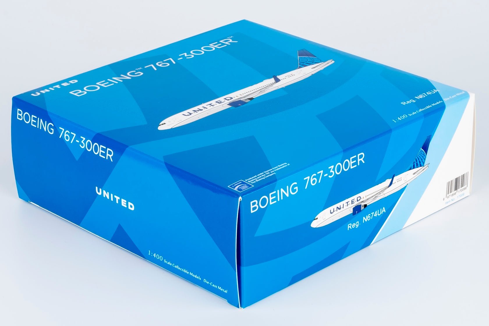 Pre-Order NG Models 17006 1:400 United Airlines 767-300ER/w N674UA (Blue Evolution c/s)