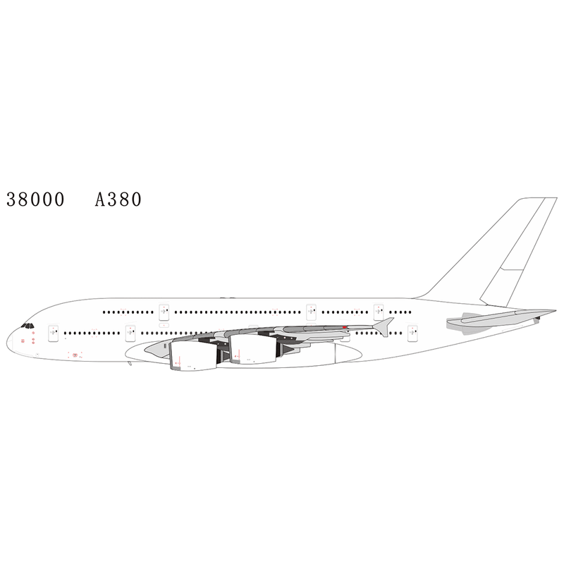 Pre - Order NG Models 38000 1:400 Blank Model A380 - 800