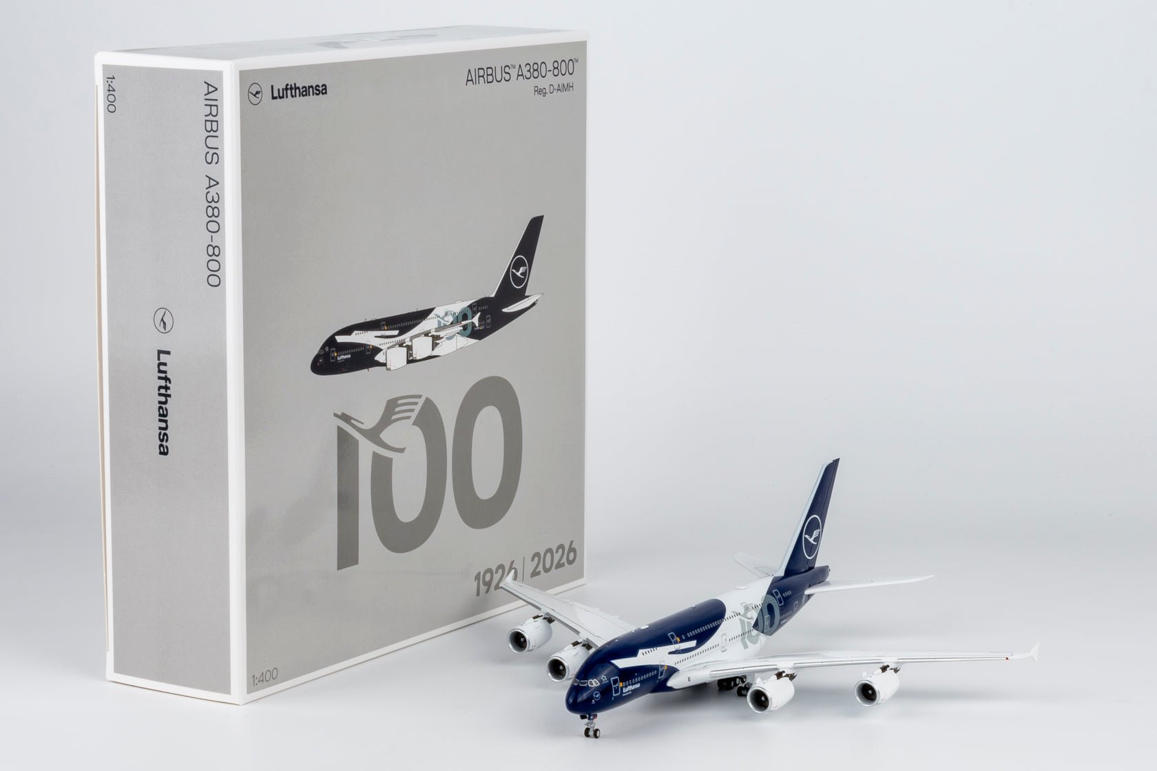 Pre-Order NG Models 38002 1:400 Lufthansa A380-800 D-AIMH 100th Anniversary livery