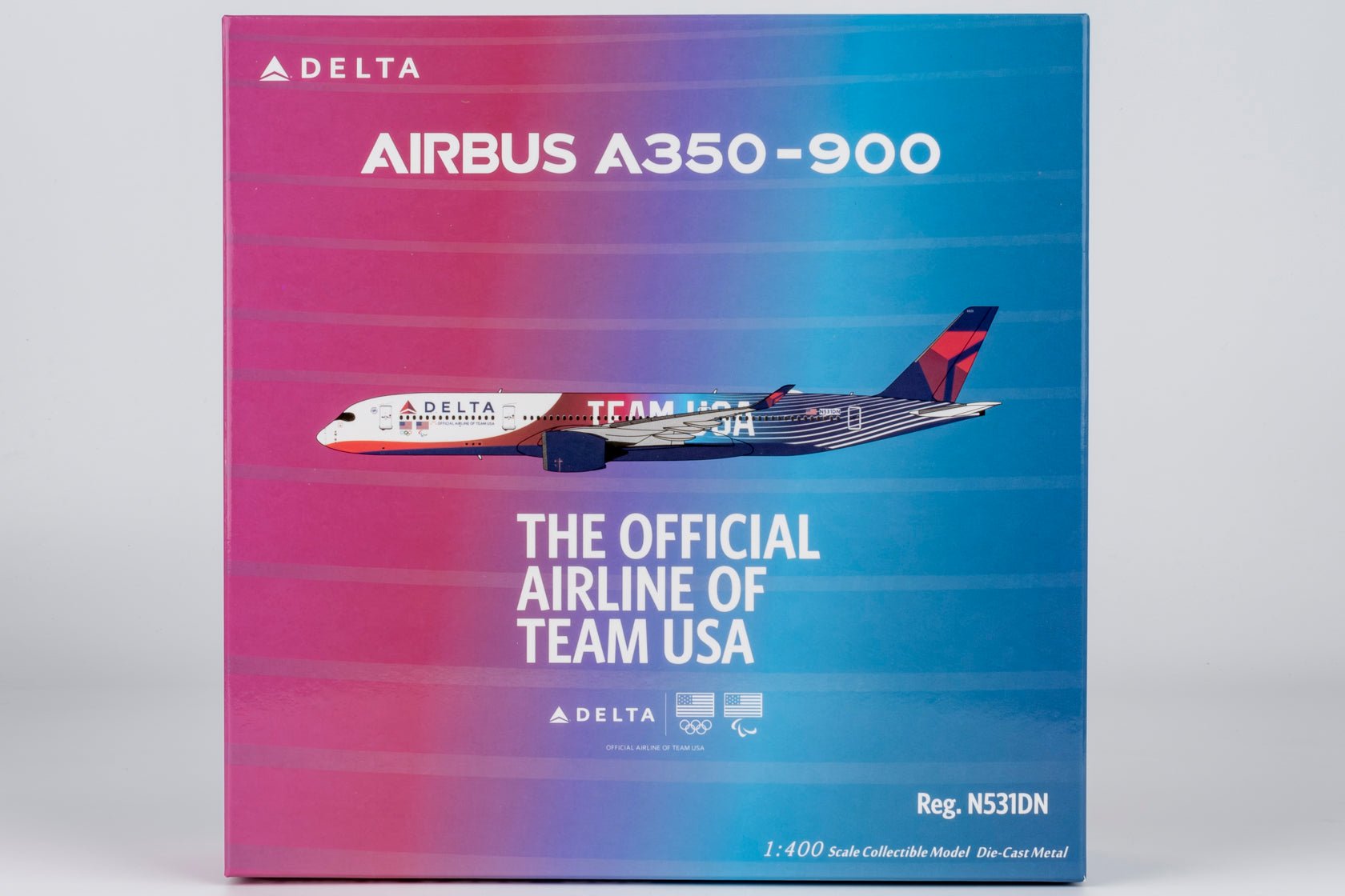 Pre-Order NG Models 39124 1:400 Delta Air Lines A350-900 N531DN (TEAM USA 3)