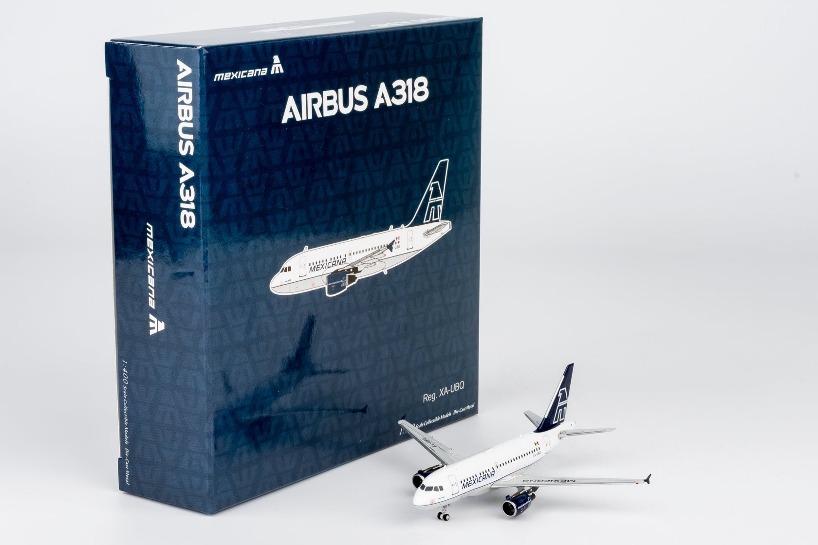 Pre-Order NG Models 48029 1:400 Mexicana A318-100 XA-UBQ (old colors)