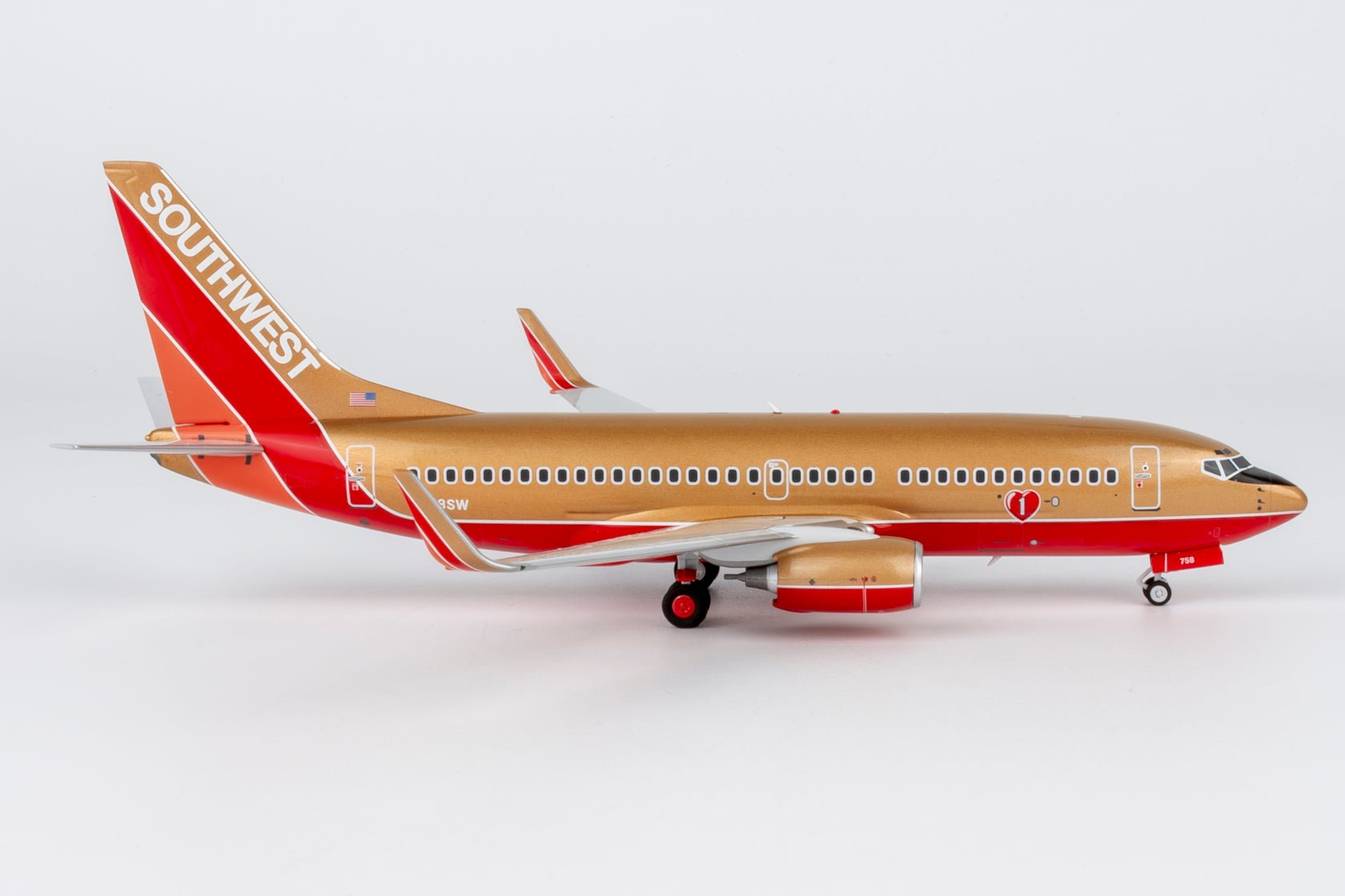 Pre-Order NG Models 5034 1:200 Southwest Airlines 737-700/w N758SW Mustard rocket livery with winglets