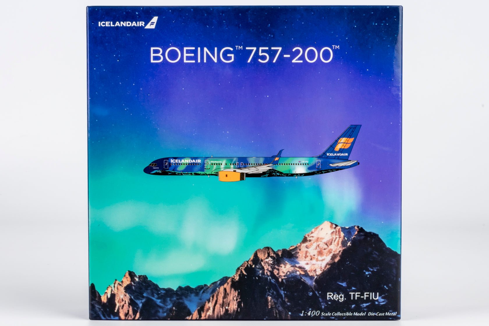 Pre-Order NG Models 53213 1:400 Icelandair 757-200/w TF-FIU (Aurora (Northern Lights))