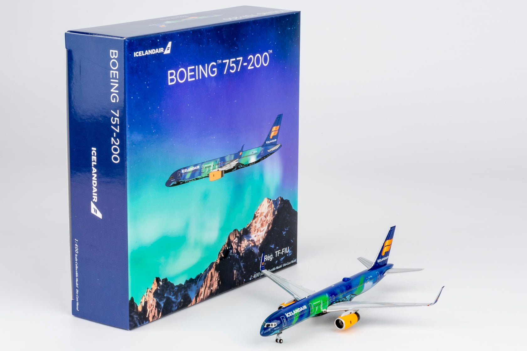 Pre-Order NG Models 53213 1:400 Icelandair 757-200/w TF-FIU (Aurora (Northern Lights))