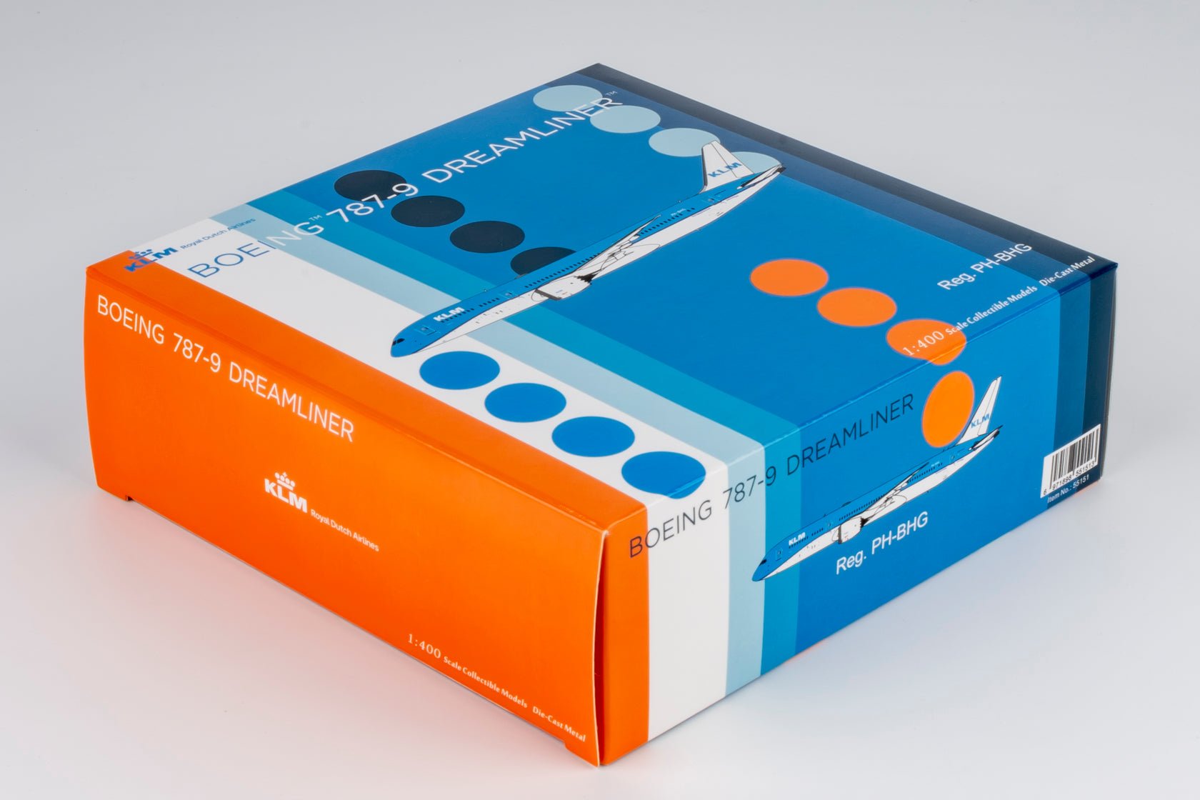 Pre-Order NG Models 55151 1:400 KLM Royal Dutch Airlines 787-9 Dreamliner PH-BHG (KLM logo's without the crown)