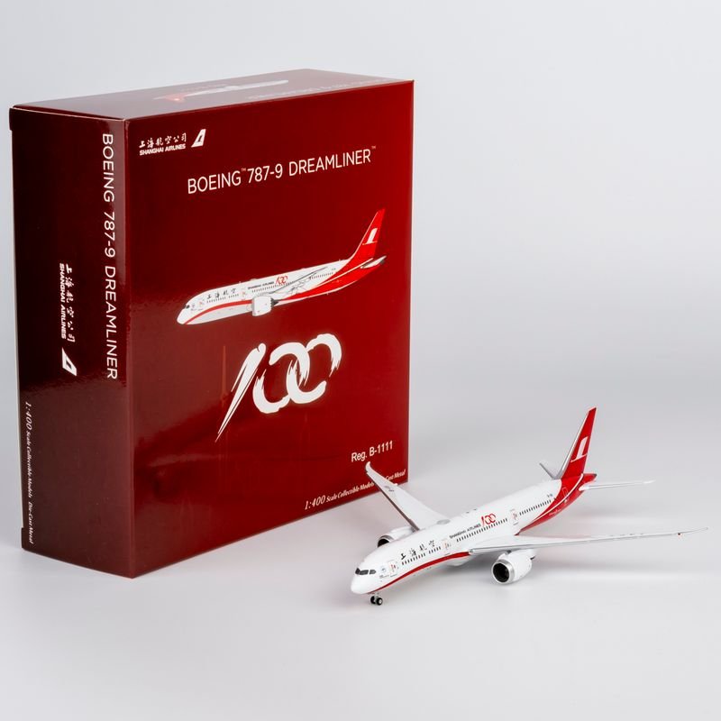 Pre - Order NG Models 55170 1:400 Shanghai Airlines 787 - 9 Dreamliner B - 1111 (the Shanghai Airlines' 100th aircraft)