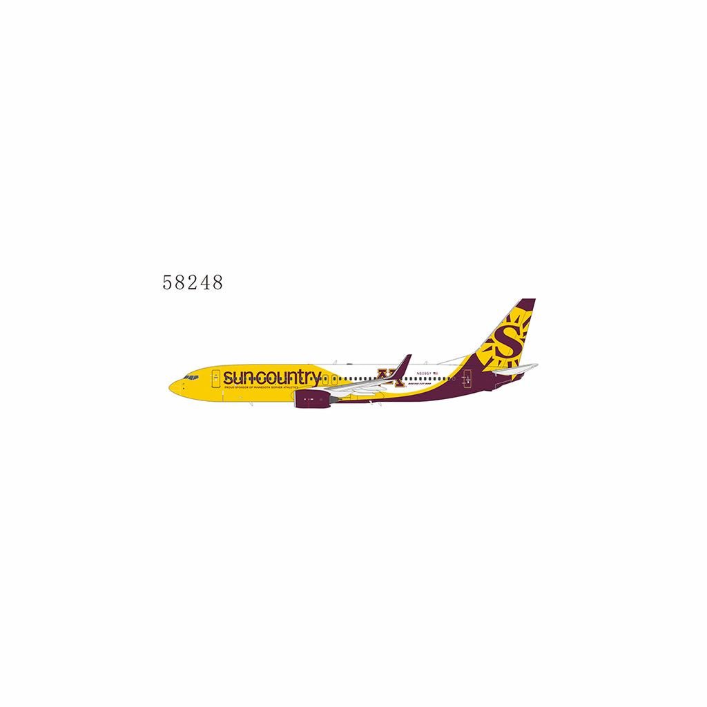 Pre - Order NG Models 58248 1:400 Sun Country Airlines 737 - 800/w N809SY (New Golden Gophers livery)