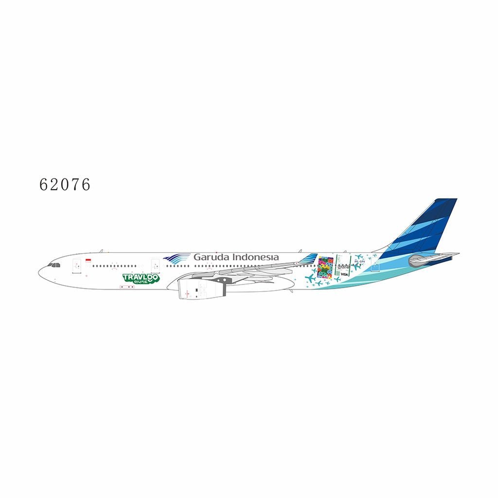 Pre - Order NG Models 62076 1:400 Garuda Indonesia A330 - 300 PK - GPV ("Hana TravelGo Card" sticker)