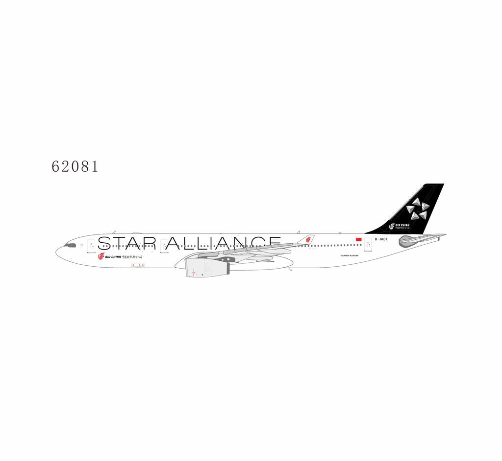 Pre - Order NG Models 62081 1:400 Air China A330 - 300 B - 6101 (Star Alliance)