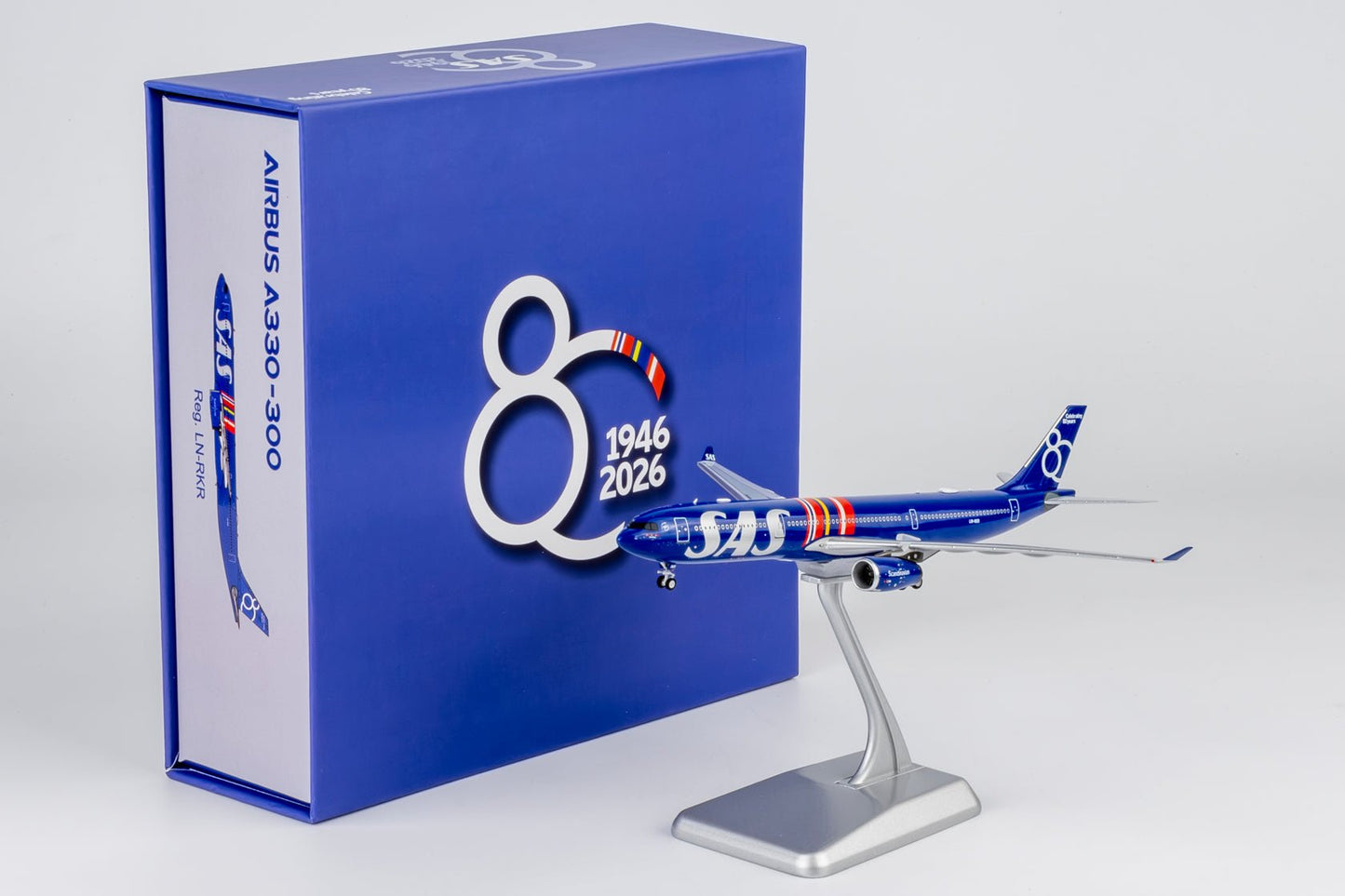 Pre-Order NG Models 62087 1:400 SAS Scandinavian Airlines A330-300 LN-RKR (Celebrating 80 Years Livery)