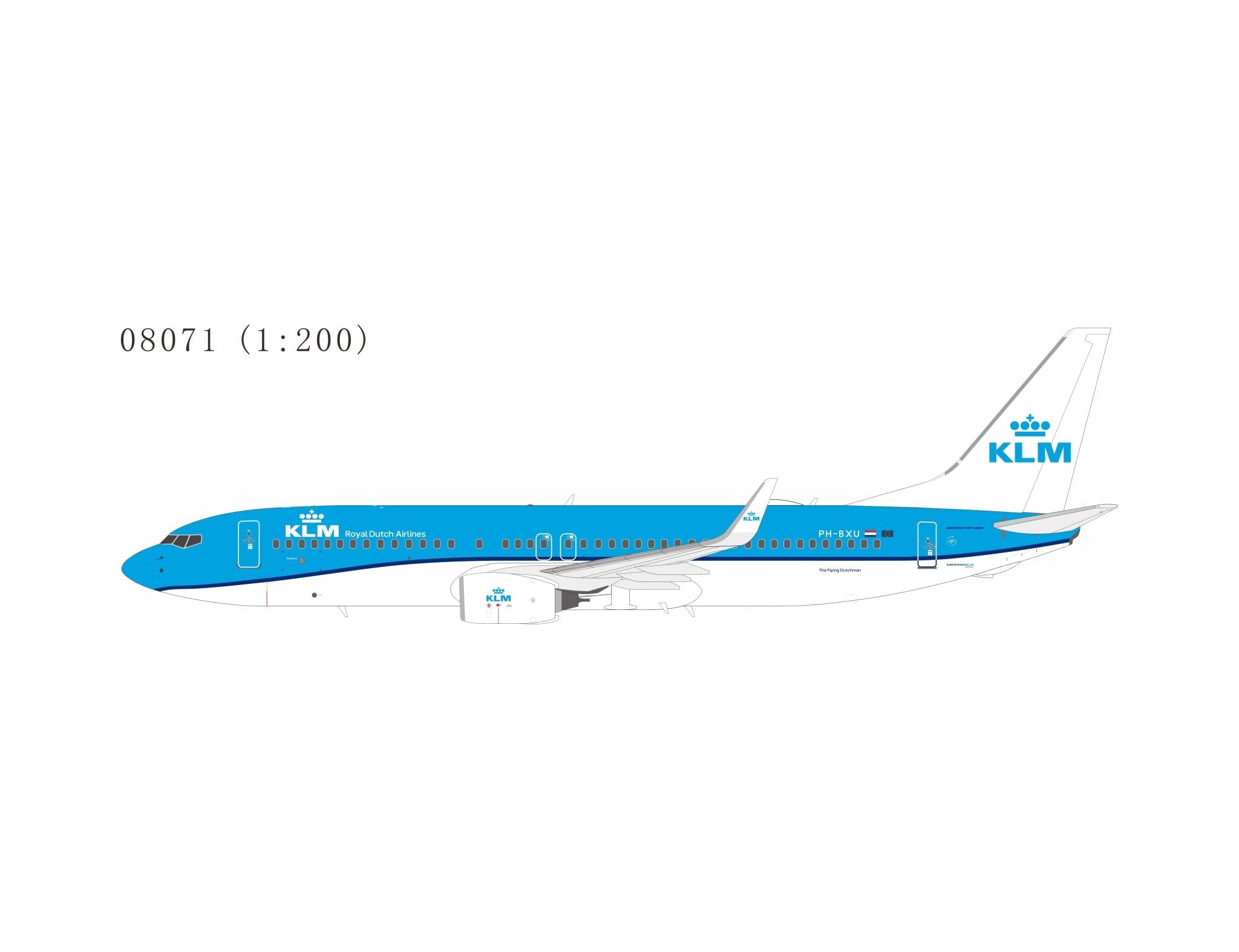 NG Models 08071 1:200 KLM 737-800/w PH-BXU new colors – MTS