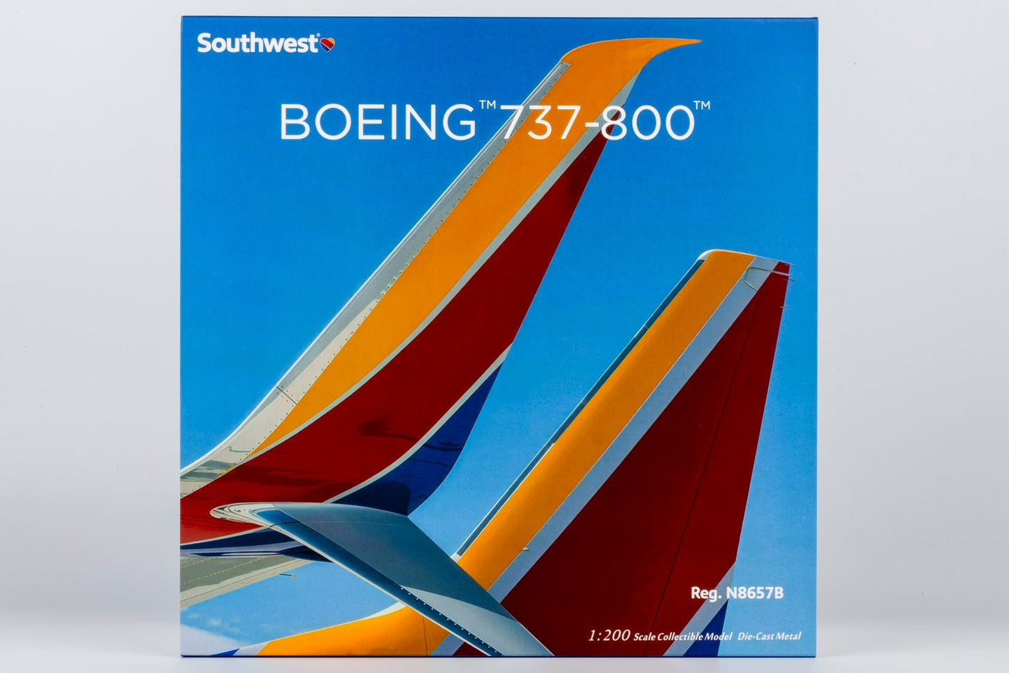 Pre-Order NG Models 8073 1:200 Southwest Airlines 737-800/w N8657B Heart livery with halogen landing lights; with scimitar winglets